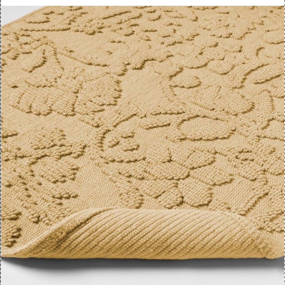 30”x21” Yellow Floral Bath Mat - Threshold